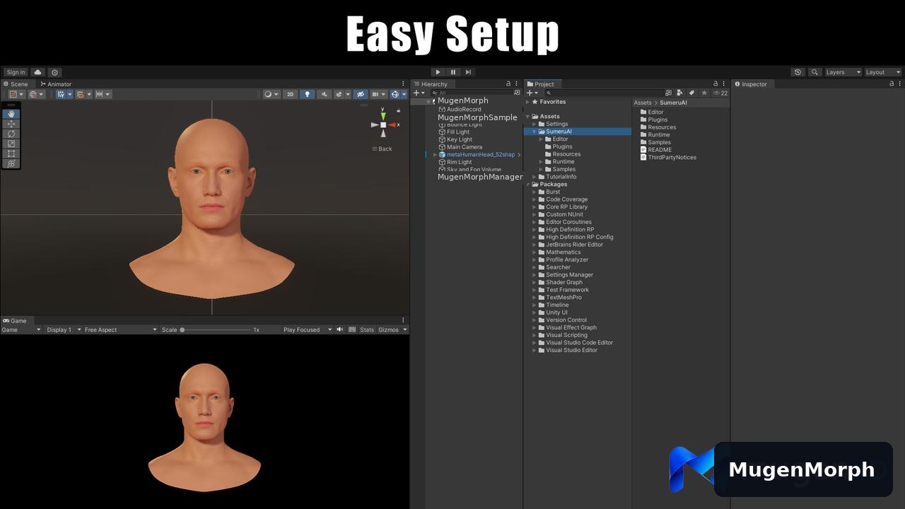 Unity: MugenMorph setup on an existing character.